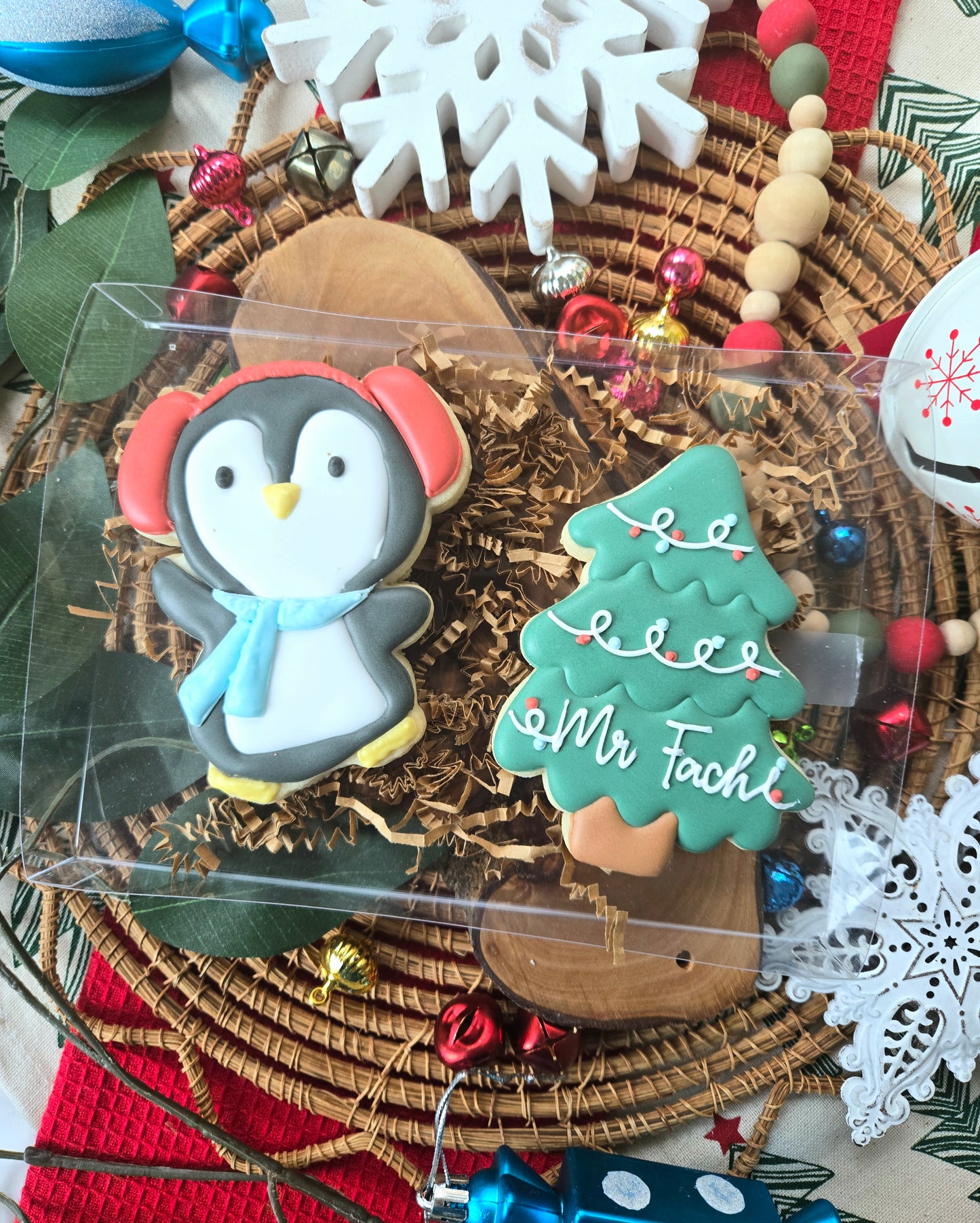 Personalized Tree and Penguin Gift Set
