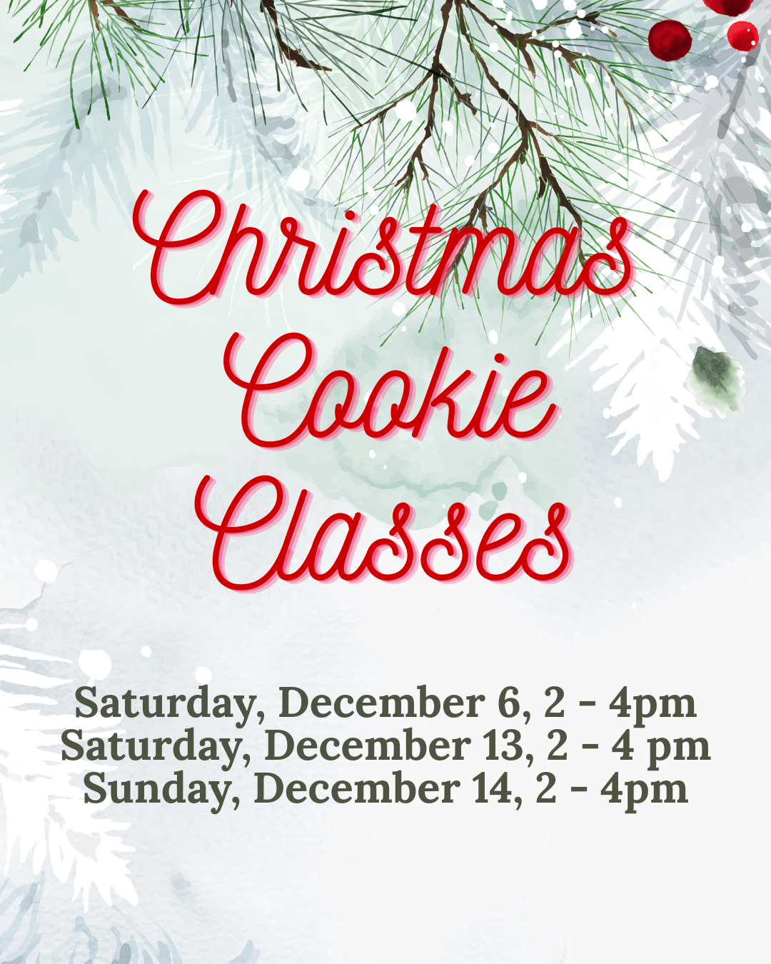Christmas Cookie Decorating Class - Saturday, December 13, 7 - 9pm